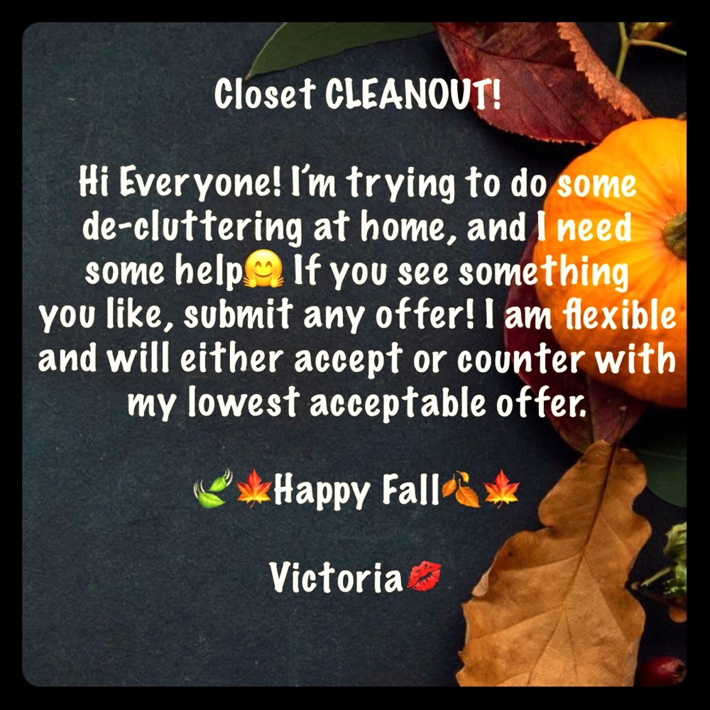All Offers Are Welcomed🍂🍁🤗